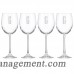 Lenox Charcoal Diamond Tuscany Monogram Chardonnay 12 Oz. White Wine Glass LNX10509